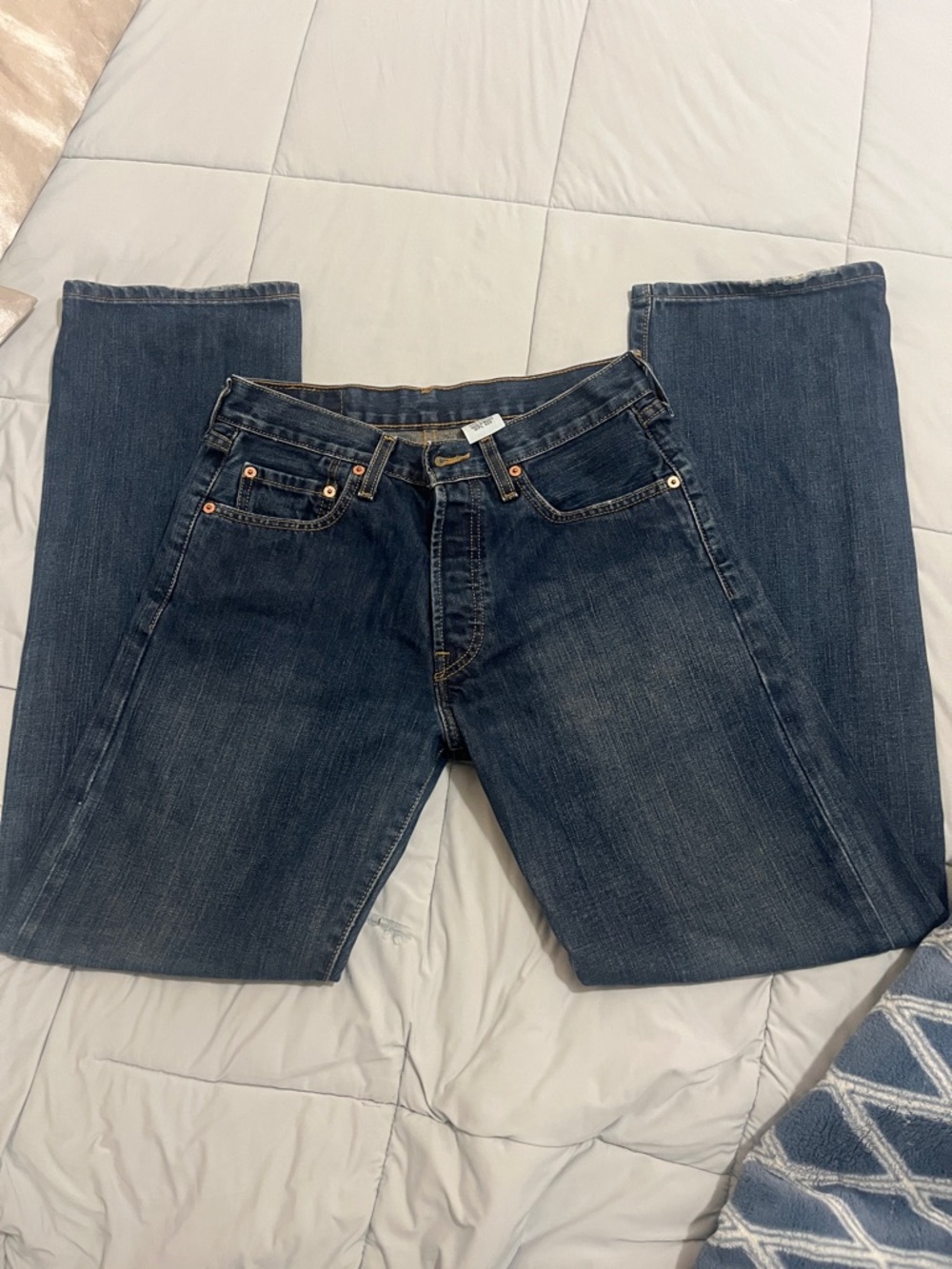 Levi's 501 Indigo Straight-Leg Men's Jeans 30x32